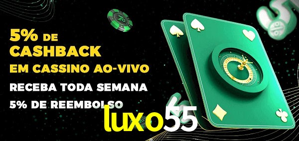 Promoções do cassino ao Vivo luxo55